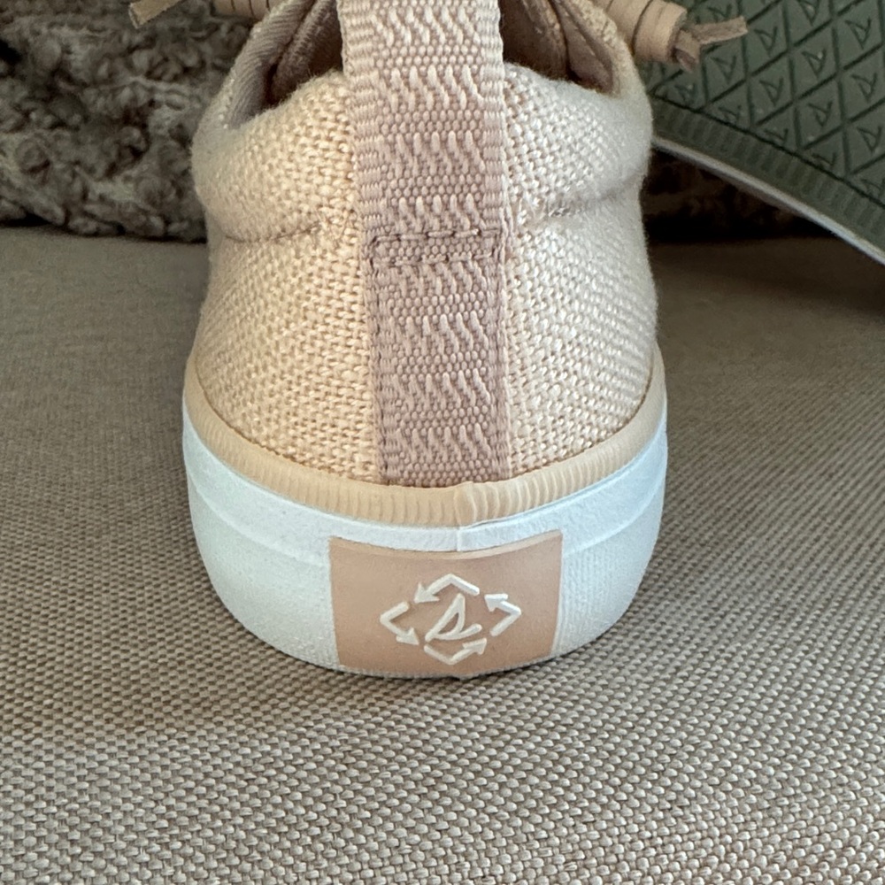 Sperry Women's Beige Canvas Sneakers - Picture 3 of 8